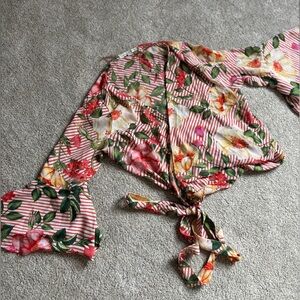 Floral Wrap Top